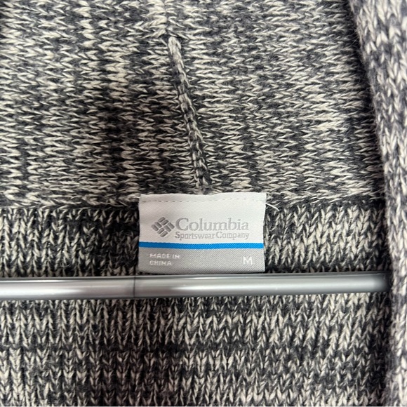 Columbia cardigan knitted heathered grey flowy with pockets warm cozy - Picture 7 of 8